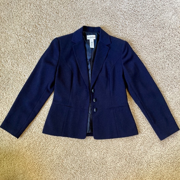 Navy Blue Suit Jacket by Villager - Picture 1 of 9